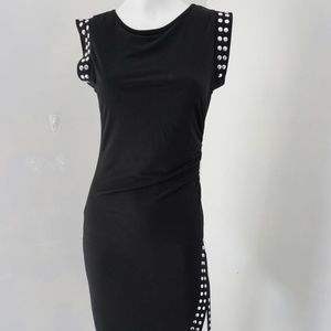 Michael Kors Black Silver Studded Sheath Dress